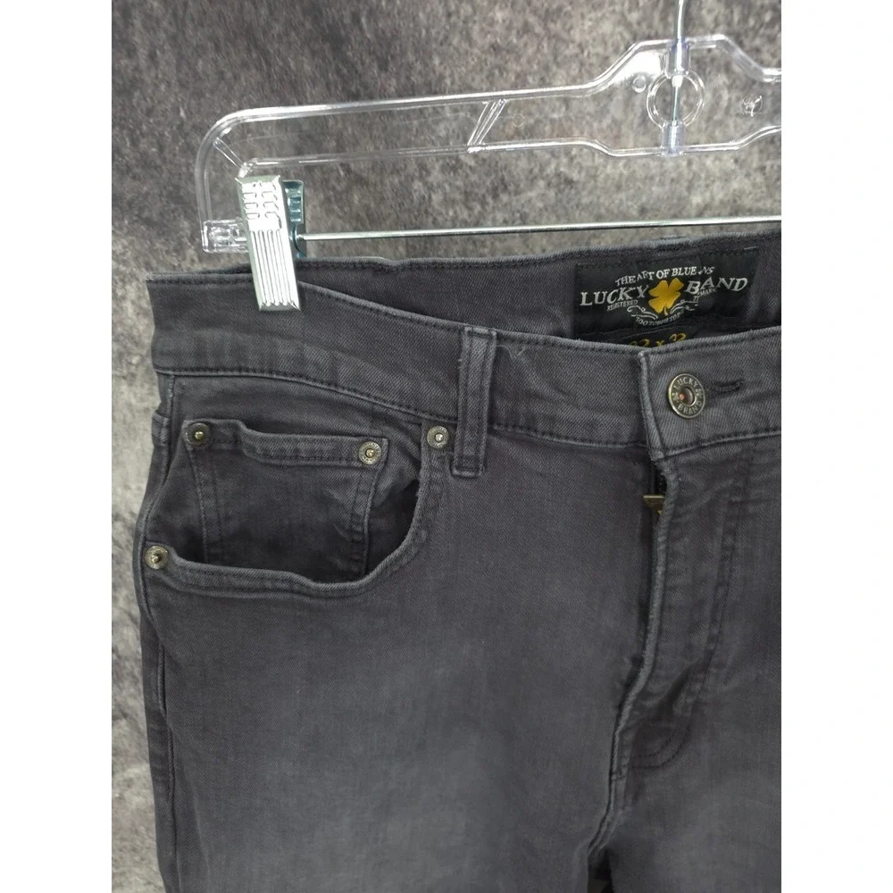 Lucky Brand Jeans Mens 32 X 32 Charcoal Gray‎ 410 Athletic Fit Stretch Waist - Picture 4 of 16